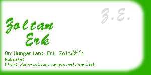 zoltan erk business card